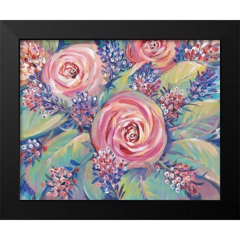 Shades of Pink II Black Modern Wood Framed Art Print by OToole, Tim