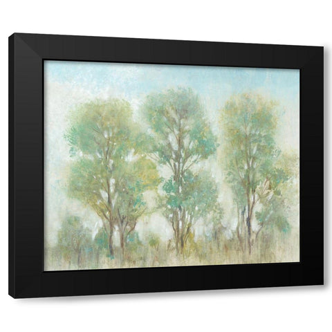 Muted Trees I Black Modern Wood Framed Art Print with Double Matting by OToole, Tim