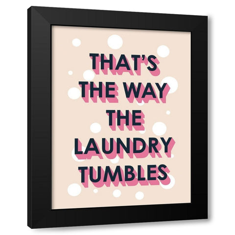 Laundry Typography II Black Modern Wood Framed Art Print by Borges, Victoria