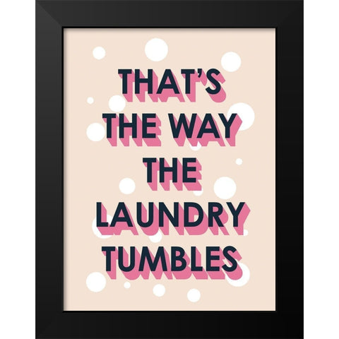 Laundry Typography II Black Modern Wood Framed Art Print by Borges, Victoria