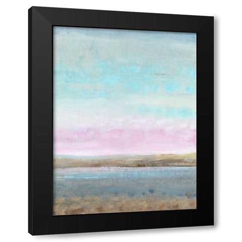 Pink Horizon I Black Modern Wood Framed Art Print with Double Matting by OToole, Tim