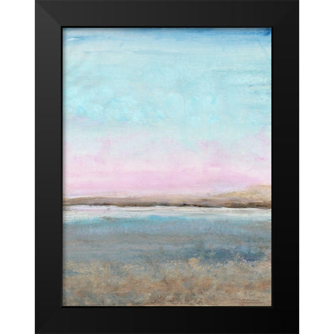 Pink Horizon II Black Modern Wood Framed Art Print by OToole, Tim