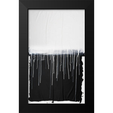 Custom Coalescence Black Modern Wood Framed Art Print by Guthrie, Jenna