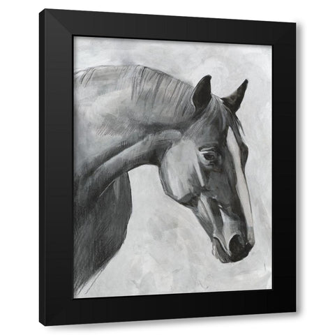 Cavallo I Black Modern Wood Framed Art Print by Scarvey, Emma