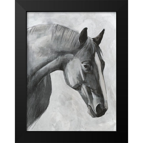 Cavallo I Black Modern Wood Framed Art Print by Scarvey, Emma