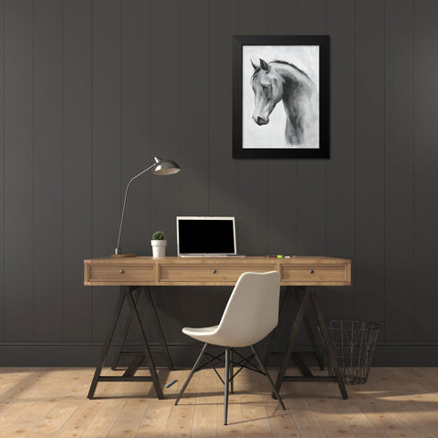 Cavallo II Black Modern Wood Framed Art Print by Scarvey, Emma