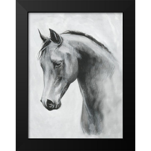 Cavallo II Black Modern Wood Framed Art Print by Scarvey, Emma