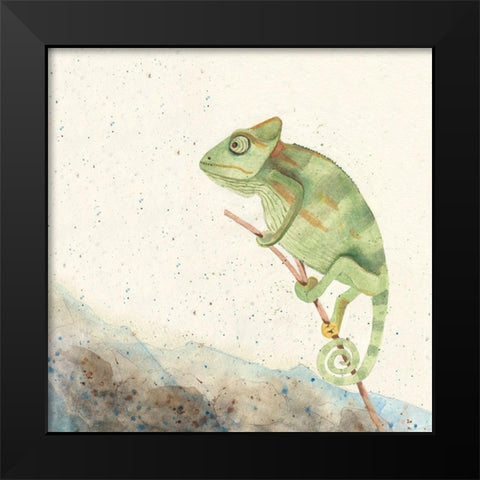 Reptillian IV Black Modern Wood Framed Art Print by Ludwig, Alicia