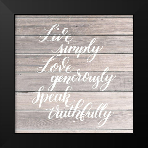 Sentiments on Wood II Black Modern Wood Framed Art Print by Popp, Grace