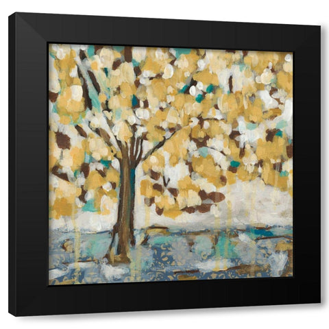 Golden Sunrise I Black Modern Wood Framed Art Print with Double Matting by Zarris, Chariklia