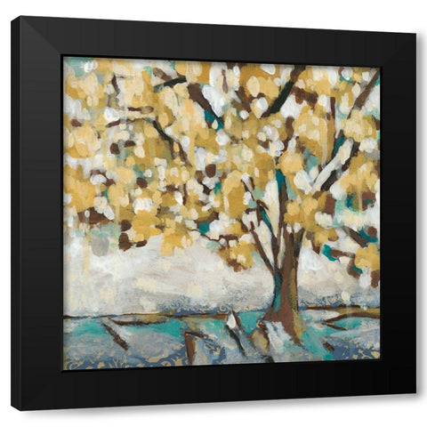 Golden Sunrise II Black Modern Wood Framed Art Print with Double Matting by Zarris, Chariklia