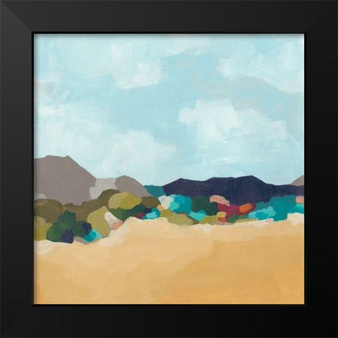 Patchwork Hillside II Black Modern Wood Framed Art Print by Vess, June Erica