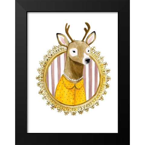 Spiffy Animals I Black Modern Wood Framed Art Print by Borges, Victoria
