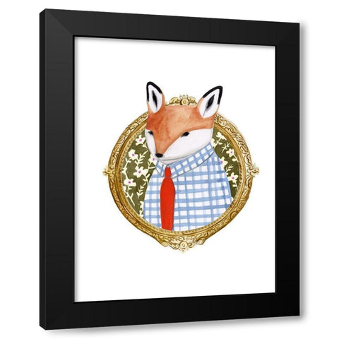 Spiffy Animals II Black Modern Wood Framed Art Print with Double Matting by Borges, Victoria