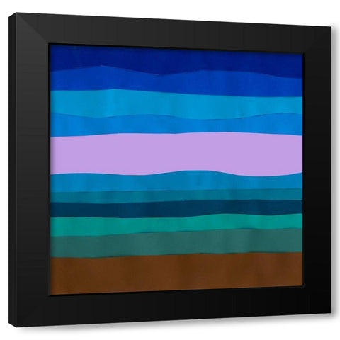 Blue Ridge Abstract I Black Modern Wood Framed Art Print with Double Matting by Ludwig, Alicia