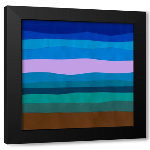 Blue Ridge Abstract II Black Modern Wood Framed Art Print with Double Matting by Ludwig, Alicia
