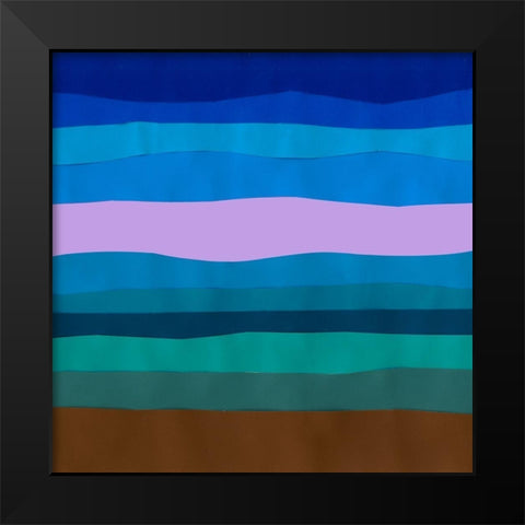 Blue Ridge Abstract II Black Modern Wood Framed Art Print by Ludwig, Alicia