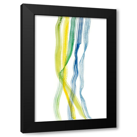 Ribboned I Black Modern Wood Framed Art Print by Ludwig, Alicia
