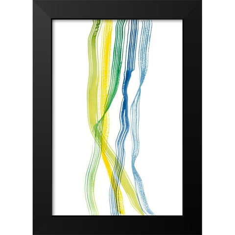 Ribboned I Black Modern Wood Framed Art Print by Ludwig, Alicia
