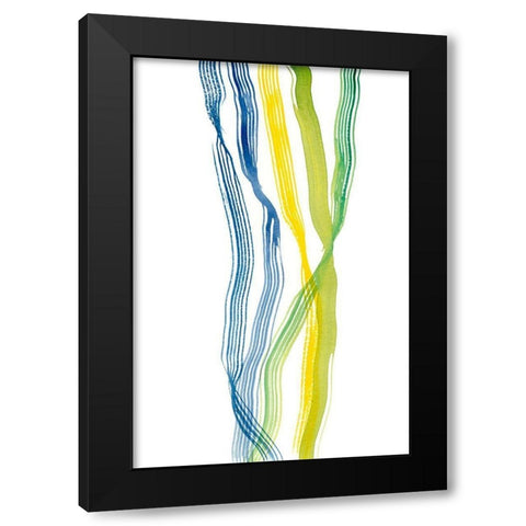 Ribboned II Black Modern Wood Framed Art Print by Ludwig, Alicia