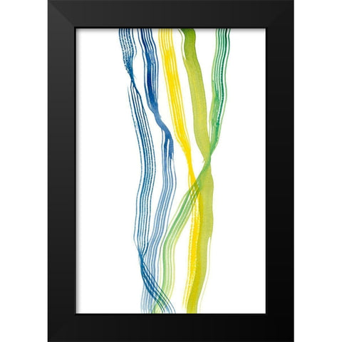 Ribboned II Black Modern Wood Framed Art Print by Ludwig, Alicia