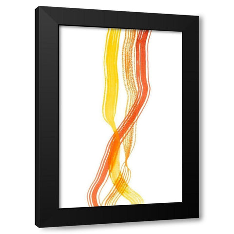 Ribboned IV Black Modern Wood Framed Art Print with Double Matting by Ludwig, Alicia