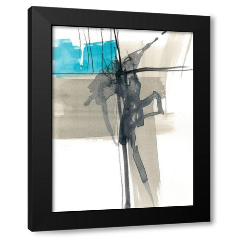 Custom Kinetic Grid I Black Modern Wood Framed Art Print with Double Matting by Goldberger, Jennifer
