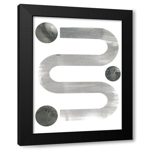 Lunar Maze I Black Modern Wood Framed Art Print by Vess, June Erica