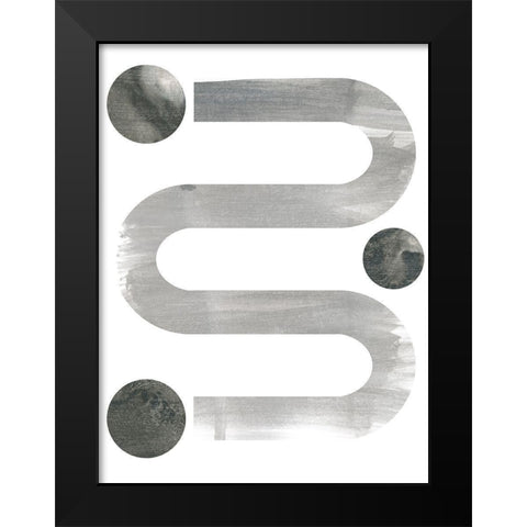 Lunar Maze I Black Modern Wood Framed Art Print by Vess, June Erica
