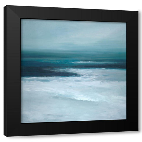 Night Beach Black Modern Wood Framed Art Print with Double Matting by Wilkins, Suzanne