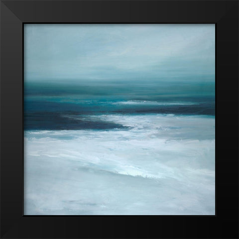 Night Beach Black Modern Wood Framed Art Print by Wilkins, Suzanne