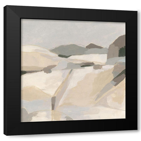 Quiet Valley II Black Modern Wood Framed Art Print with Double Matting by Vess, June Erica