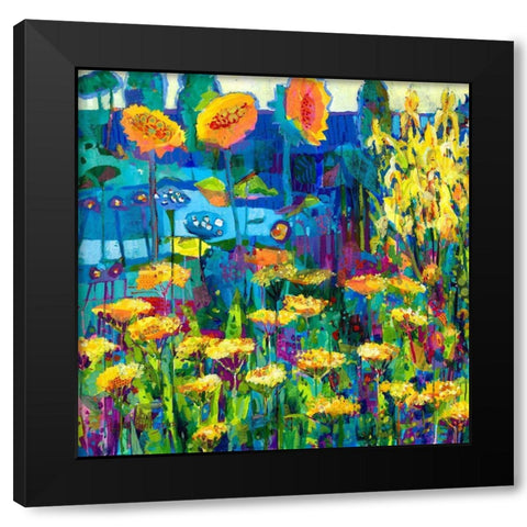 Yellow Garden I Black Modern Wood Framed Art Print by Grim, Tara Funk