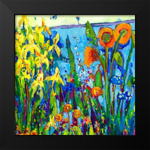 Yellow Garden II Black Modern Wood Framed Art Print by Grim, Tara Funk