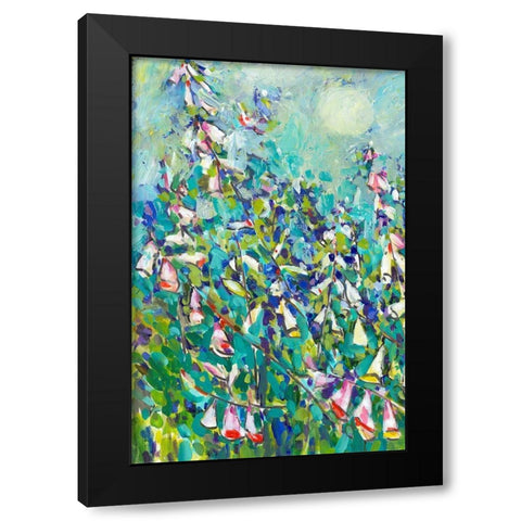 Joy in the Garden I Black Modern Wood Framed Art Print by Grim, Tara Funk