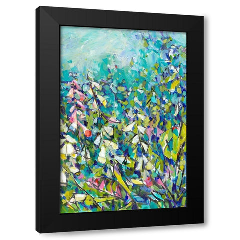 Joy in the Garden II Black Modern Wood Framed Art Print by Grim, Tara Funk