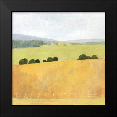 Soft Fieldscape II Black Modern Wood Framed Art Print by Borges, Victoria