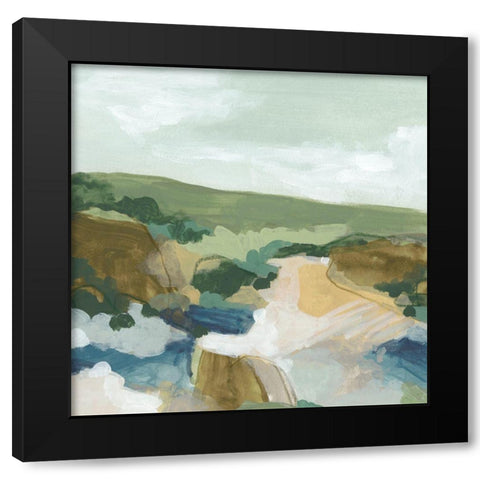 Plein Air Primitive I Black Modern Wood Framed Art Print by Vess, June Erica