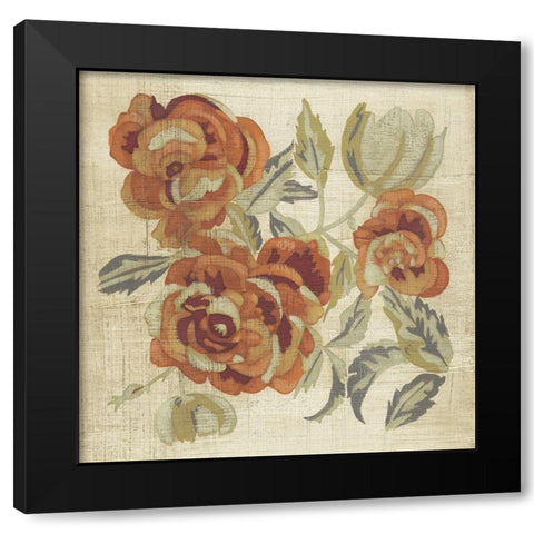 Autumn Rose I Black Modern Wood Framed Art Print with Double Matting by Zarris, Chariklia