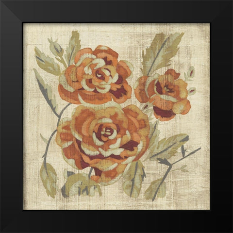 Autumn Rose II Black Modern Wood Framed Art Print by Zarris, Chariklia