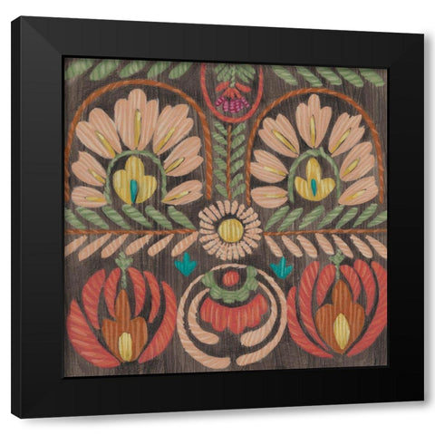 Folklore I Black Modern Wood Framed Art Print by Zarris, Chariklia