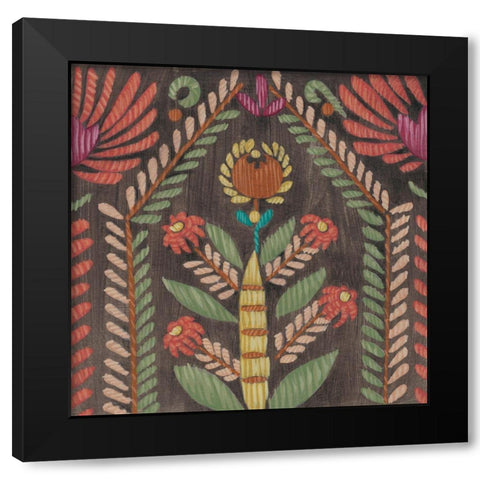 Folklore II Black Modern Wood Framed Art Print with Double Matting by Zarris, Chariklia