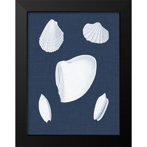 Coquillages Blancs VI Black Modern Wood Framed Art Print by Vision Studio