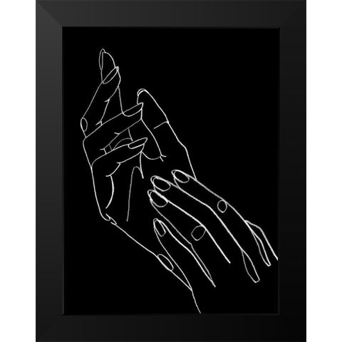 Helping Hands I Black Modern Wood Framed Art Print by Popp, Grace