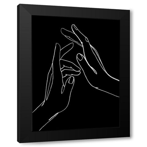 Helping Hands II Black Modern Wood Framed Art Print by Popp, Grace