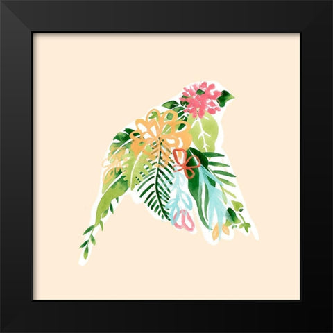 Foliage and Feathers IV Black Modern Wood Framed Art Print by Vess, June Erica