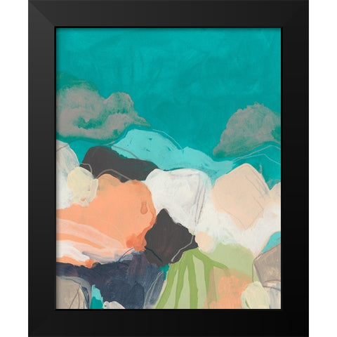 Quirkscape I Black Modern Wood Framed Art Print by Vess, June Erica