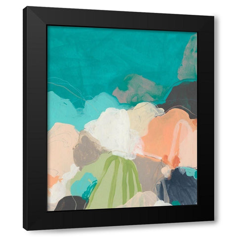 Quirkscape II Black Modern Wood Framed Art Print with Double Matting by Vess, June Erica
