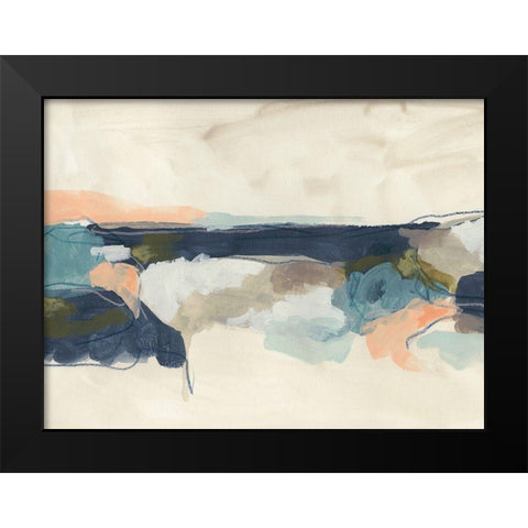 Palette Horizon I Black Modern Wood Framed Art Print by Vess, June Erica