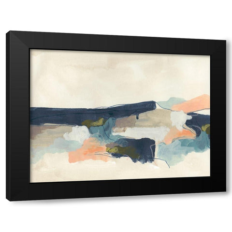 Palette Horizon II Black Modern Wood Framed Art Print by Vess, June Erica